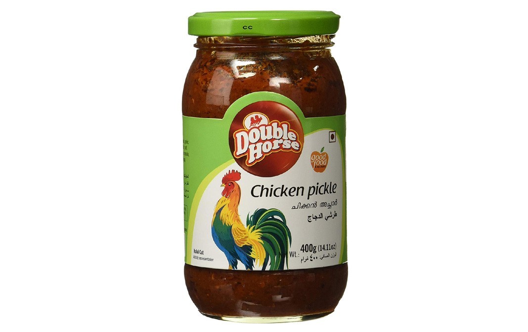 Double Horse Chicken Pickle    Glass Jar  400 grams